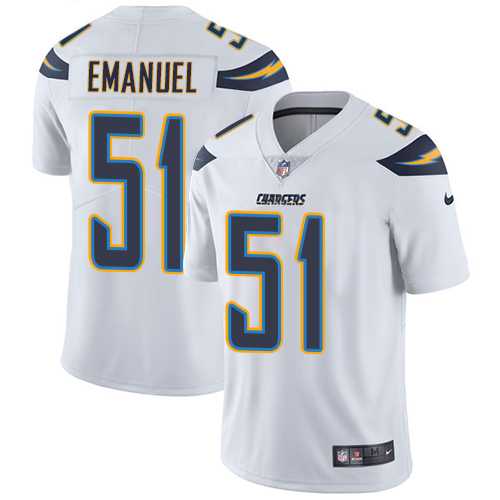 Nike San Diego Chargers #51 Kyle Emanuel White NFL Vapor Untouchable Limited Jersey,We sell and wholesale Nike San Diego Chargers #51 Kyle Emanuel White NFL Vapor Untouchable Limited Jersey on line form chian!